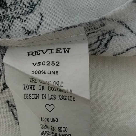 SALE Women Linen Floral High Low Midi Dress Loose Fit Black and White. Size L. - Picture 8 of 9